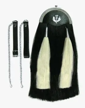 Black Horse Hair Kilt Sporran