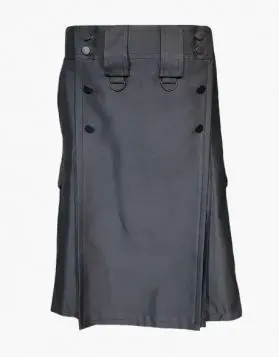Black Tactical Utility Kilt- Front Image 