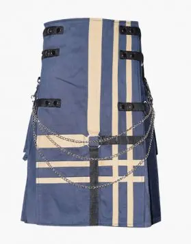 Blue Gothic Utility kilt with chains
