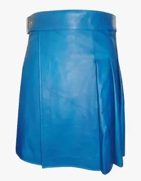 Blue Leather Kilt - Front Image