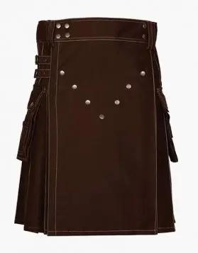 Brown Victory Utility Kilt with Outer Thread