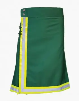 Firefighter Green Utility Kilt-Front Image