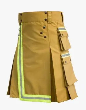 Khaki Firefighter Kilt -Front Image
