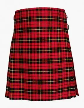 Ladies Wallace Tartan Midi Kilt Skirt- front image