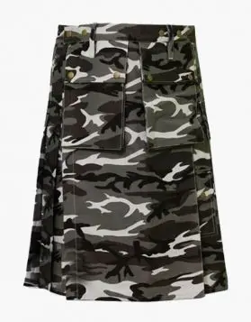 Stylish Urban Camo Tactical Kilt - Front Image 