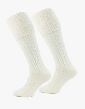 White Kilt Socks