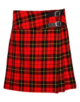 Women's Wallace Mini Tartan Kilt-Front Image 