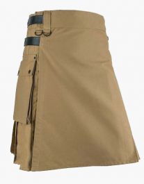 Lautreamont Khaki Utility Kilt - Get Kilts at Discounted Price - SKC