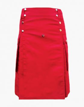 Women's Red Utility kilt