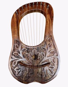 10 Metal Strings Rosewood Lyre Harp