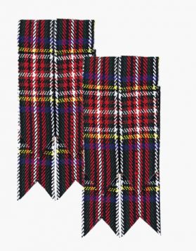 Black Stewart Tartan Kilt Flashes