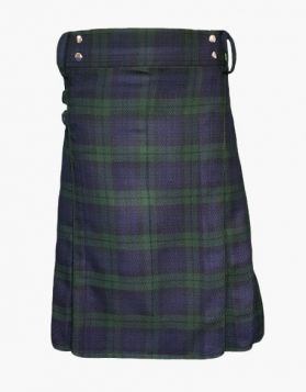 Black Watch Tartan Utility Kilt- Front Image 