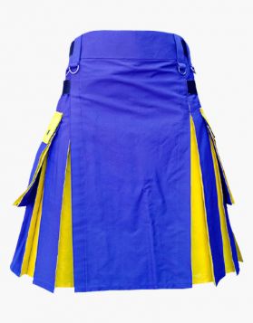 Blue & Yellow Hybrid Utility Kilt