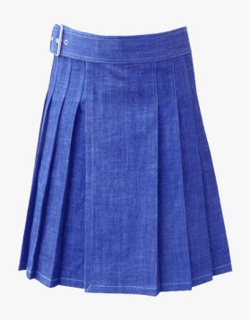 Blue Denim Kilt-Front Image