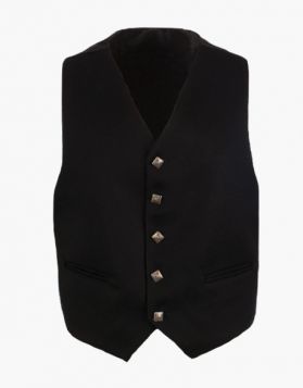 Custom Black Argyle Kilt Vest
