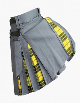 Grey and Macleod Of Lewis Hybrid Kilt- side image