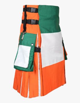 Irish Flag Hybrid Utility Kilt- Front Image