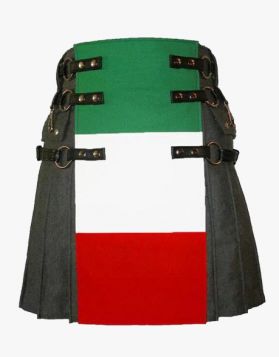 Italian Flag Utility Kilt  - Front Image