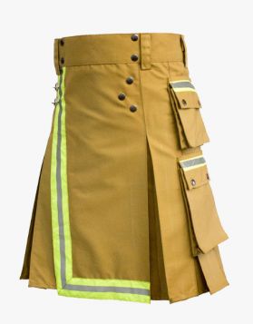 Khaki Firefighter Kilt -Front Image