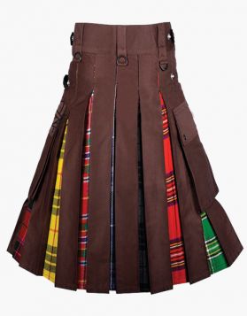Lautreamont Brown LGBTQ Pride Hybrid Kilt