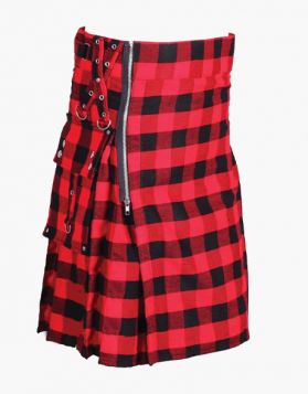 Men Rob Roy Tartan Utility Kilt with Zipper - Front Image 