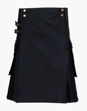 Men's Black Utility Kilt