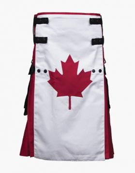 Men's Canada Hybrid Kilt For Sale with Maple Leaf - Front Image