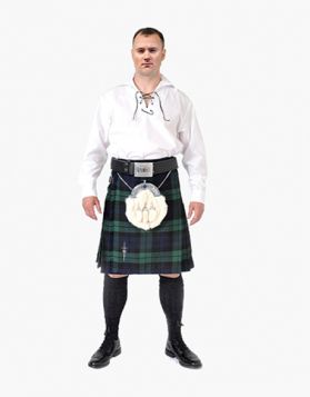 Men's Jacobite Ghillie Shirt Casual Kilt Outfit