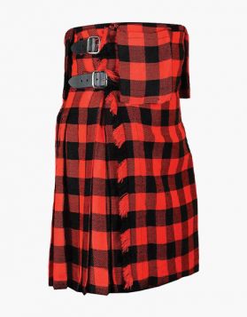 Modern Rob Roy Tartan Utility Kilt with Leather Straps