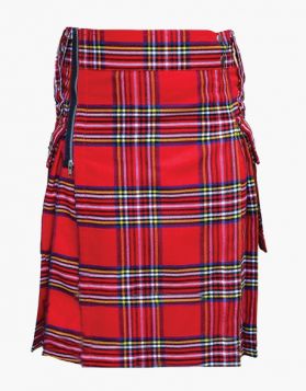 Modern Royal Stewart Zipper Tartan Utility Kilt