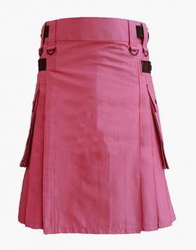 Men's Pink Utility Kilt
