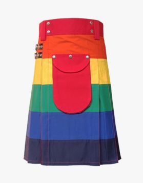 Pride Rainbow Hybrid Utility Kilt - Front Image