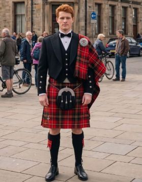 Prince Charlie Modern Hay Tartan Kilt Outfit
