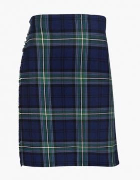 Rugby Tartan Kilt with Leather Buckle Straps