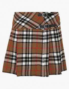 Scottish Camel Thomson Tartan Mini Skirt Kilt- Front Image 