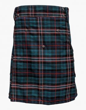 Scottish National Tartan Utility Kilt with Slant Pockets