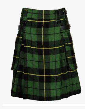 Scottish Wallace Hunting Tartan Utility Kilt - Front Image 