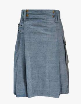 Sky Blue Denim Kilt