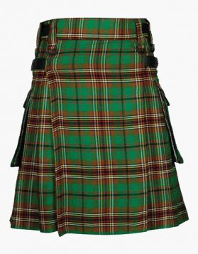 Tara Murphy Tartan Utility Kilt with Fastening Straps - Front Image