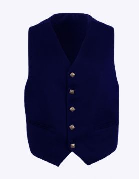 Traditional Navy Blue Argyle Kilt Vest