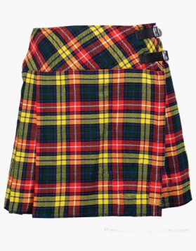 Women Mini Buchanan Tartan Kilt - Front Image
