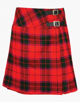 Women Robertson Red Tartan Mini Kilt - Front Image