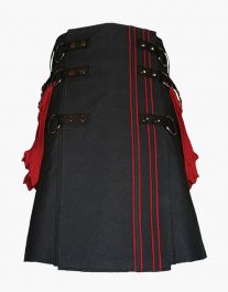 NEW BLACK UTILITY KILT IN A GOTHIC STYLE