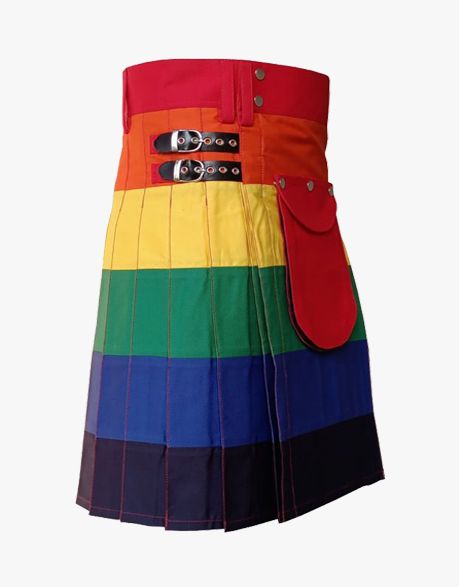 Pride Rainbow Hybrid Kilt - Rainbow Utility Kilt - SKC